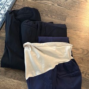 Motherhood Maternity size M dress pants - 2 black pairs, 1 navy